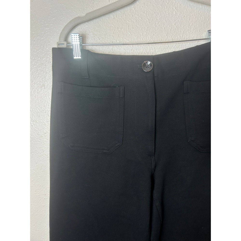 Quince Ultra-Stretch Ponte Cropped Wide Leg Pants Black Sz 10 - Picture 3 of 8